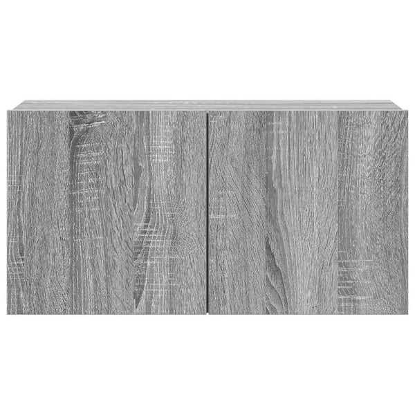4-tlg. TV-Schrank-Set Grau Sonoma Holzwerkstoff