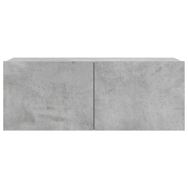 4-tlg. TV-Schrank-Set Betongrau Holzwerkstoff
