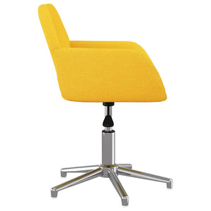Drehbarer Bürostuhl Hellgelb Stoff