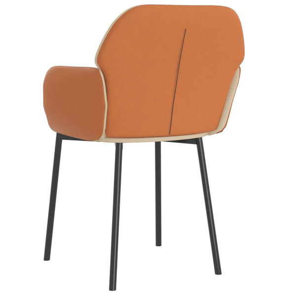 Esszimmerstühle Creme Stoff/Kunstleder 2er Set