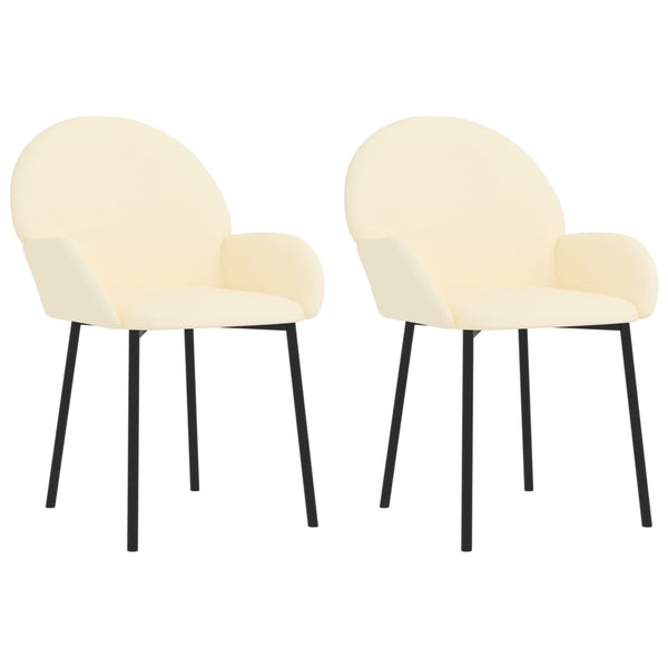 vidaXL Chaises de salle à manger 2 pcs Similicuir crème