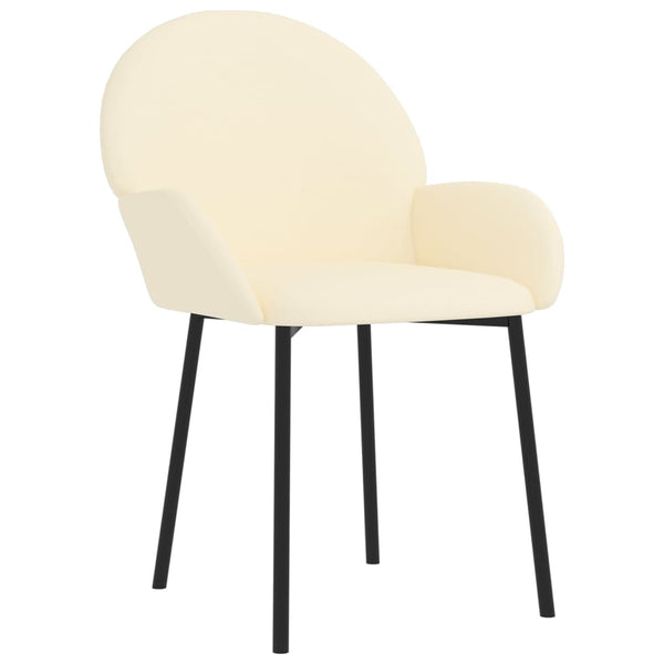 vidaXL Chaises de salle à manger 2 pcs Similicuir crème