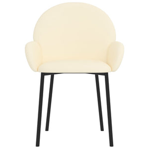 vidaXL Chaises de salle à manger 2 pcs Similicuir crème