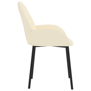 vidaXL Chaises de salle à manger 2 pcs Similicuir crème
