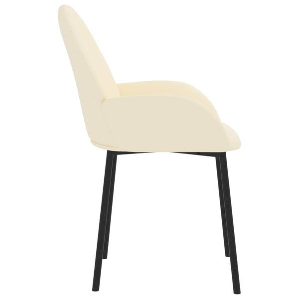 vidaXL Chaises de salle à manger 2 pcs Similicuir crème