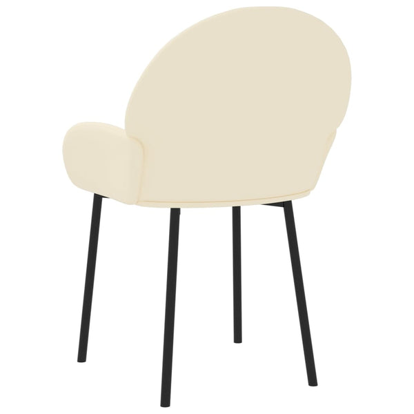 vidaXL Chaises de salle à manger 2 pcs Similicuir crème