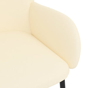 vidaXL Chaises de salle à manger 2 pcs Similicuir crème