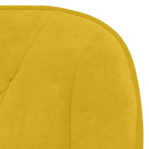vidaXL Chaise de bureau pivotante jaune velours