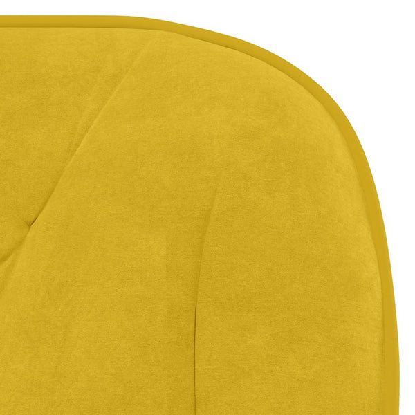 vidaXL Chaise de bureau pivotante jaune velours