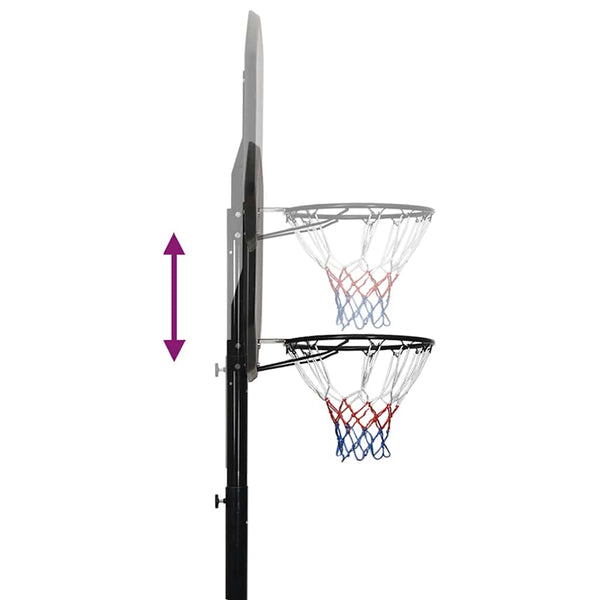 Verstellbarer Basketballständer 258-363cm Schwarz
