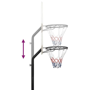 Verstellbarer Basketballständer Weiß 237-307cm