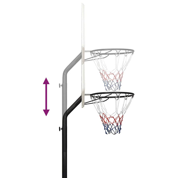 Verstellbarer Basketballständer Weiß 237-307cm