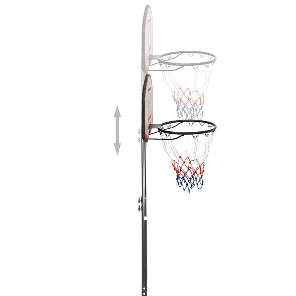 Verstellbarer Basketballständer 216-250cm Schwarz