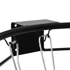 Schwarzer Basketballkorb aus Stahl, 45 cm