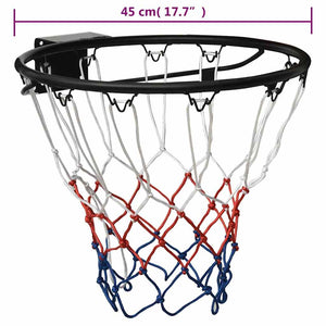 Schwarzer Basketballkorb aus Stahl, 45 cm