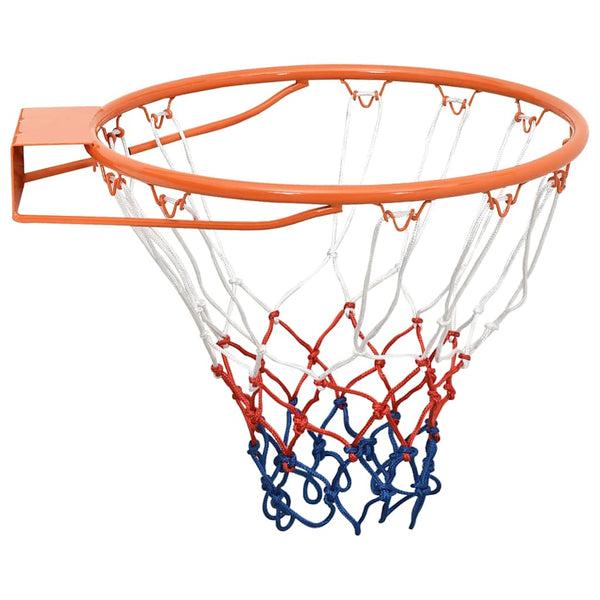 vidaXL Panier de basketball orange 39 cm acier