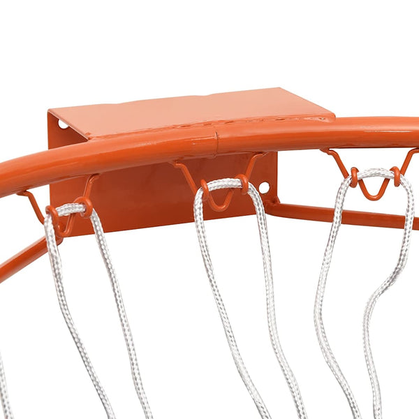vidaXL Panier de basketball orange 39 cm acier