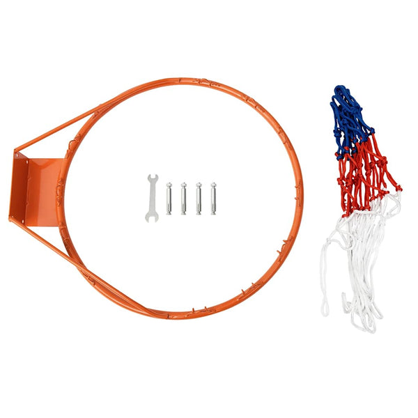 vidaXL Panier de basketball orange 39 cm acier