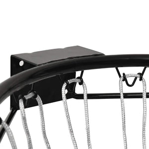 vidaXL Panier de basketball Noir 39 cm Acier