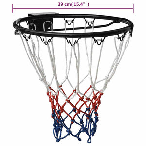 vidaXL Panier de basketball Noir 39 cm Acier