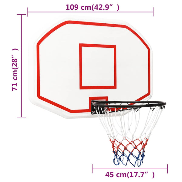 Basketball Backboard 109x71 White