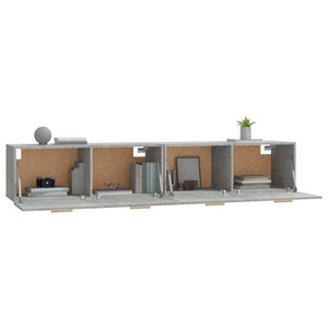 vidaXL Armoires murales 2 pcs Gris béton 100x36,5x35 cm Bois d'ingénierie