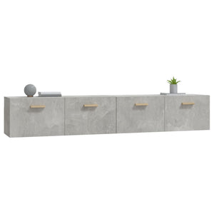 vidaXL Armoires murales 2 pcs Gris béton 100x36,5x35 cm Bois d'ingénierie