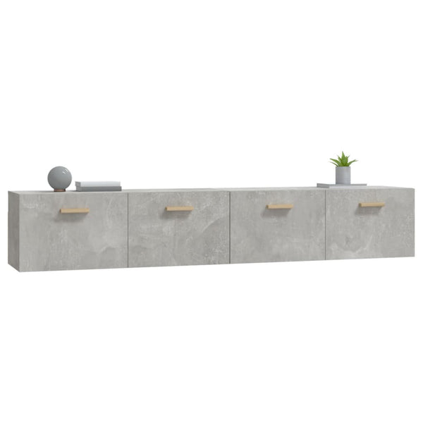 vidaXL Armoires murales 2 pcs Gris béton 100x36,5x35 cm Bois d'ingénierie
