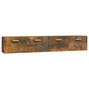 Wandschränke 2 Stk. Räuchereiche 100x36,5x35 cm Holzwerkstoff