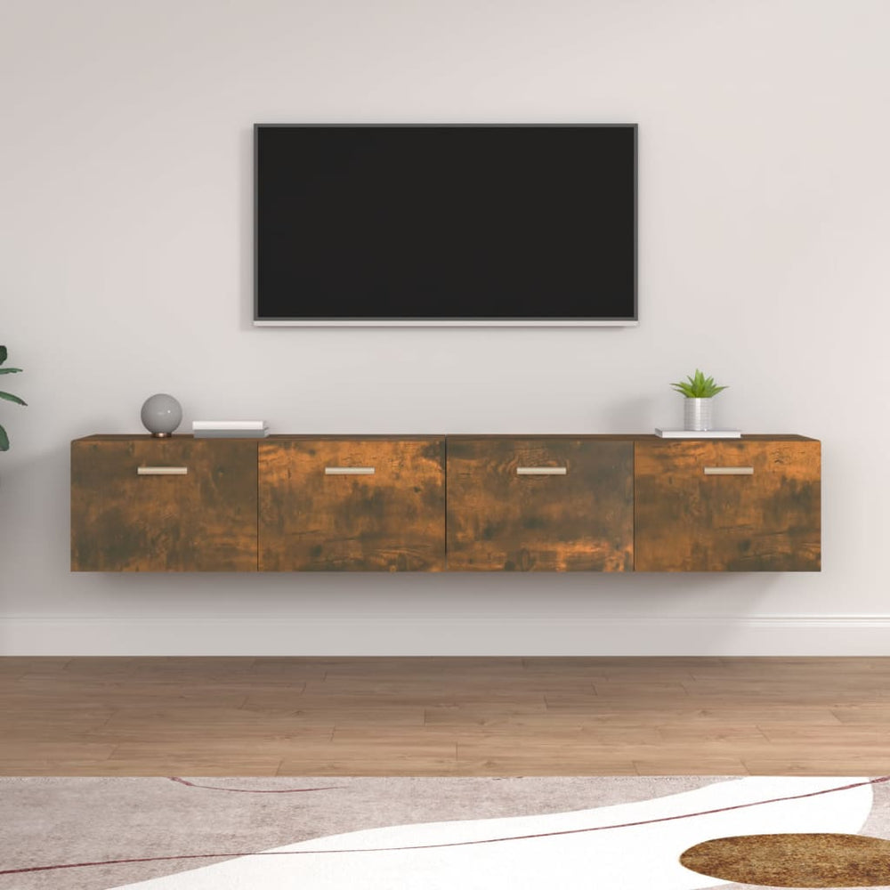 Wandschränke 2 Stk. Räuchereiche 100x36,5x35 cm Holzwerkstoff