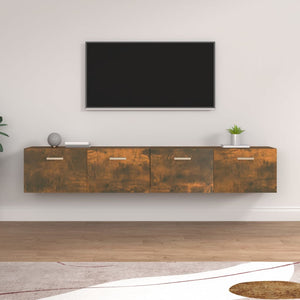 Wandschränke 2 Stk. Räuchereiche 100x36,5x35 cm Holzwerkstoff