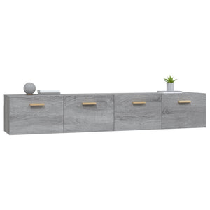 Wandschränke 2 Stk. Grau Sonoma 100x36,5x35 cm Holzwerkstoff