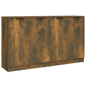 Sideboards 2 Stk. Räuchereiche 60x30x70 cm Holzwerkstoff