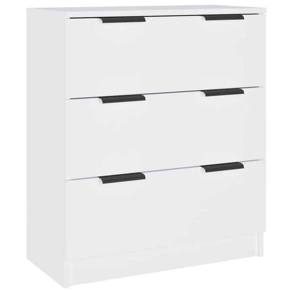 vidaXL Buffet 3 pièces blanc bois d'ingénierie