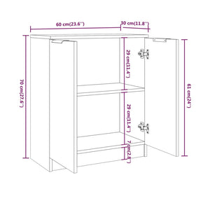 vidaXL Buffet 3 pièces blanc bois d'ingénierie