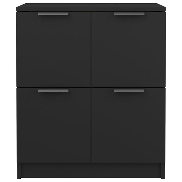 Sideboards 2 Stk. Schwarz 60x30x70 cm Holzwerkstoff