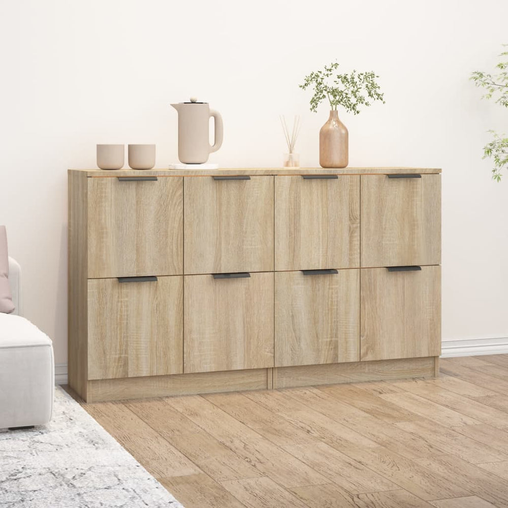vidaXL Sideboards 2 pcs. Sonoma Oak 60x30x70 cm Engineered Wood