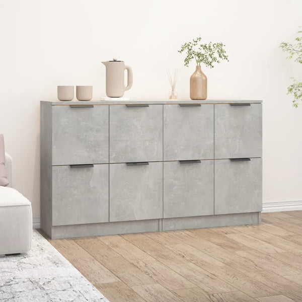 Sideboards 2 Stk Betongrau 60x30x70 cm Holzwerkstoff