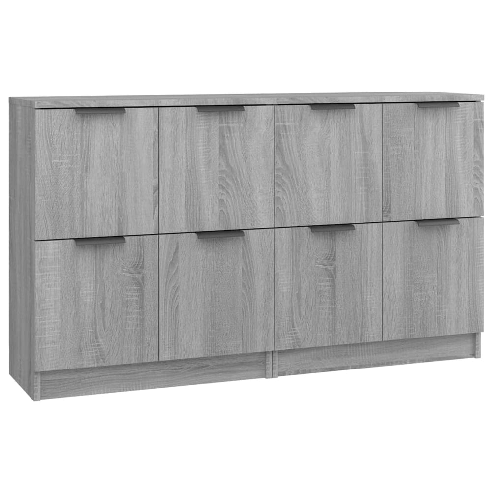 vidaXL Sideboards 2 pcs. Gray Sonoma 60x30x70 cm Engineered Wood