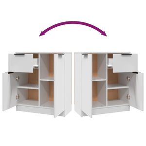 Sideboards 2 Stk. Weiß 60x30x70 cm Holzwerkstoff