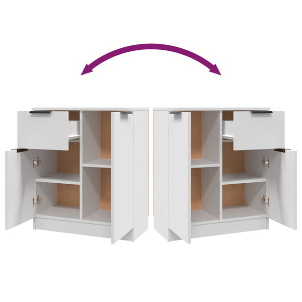 Sideboards 2 Stk. Weiß 60x30x70 cm Holzwerkstoff
