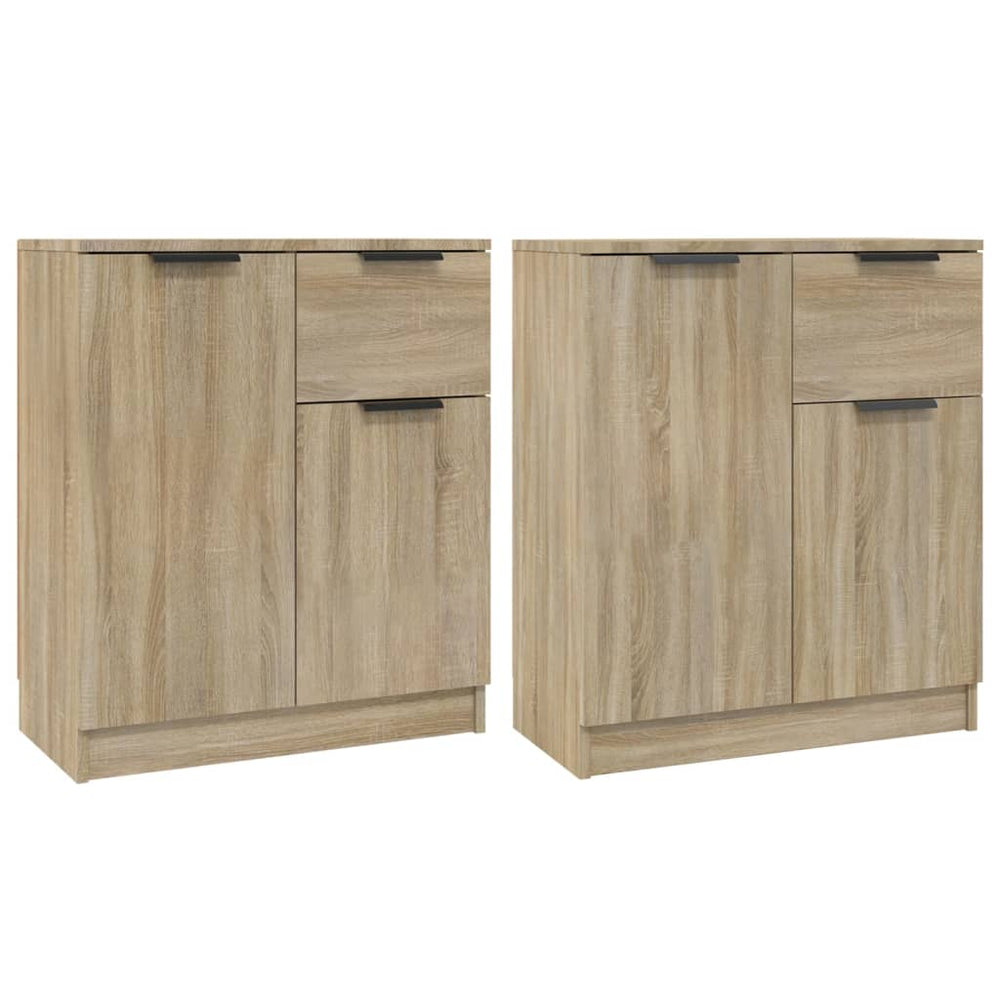 vidaXL Sideboards 2 pcs. Sonoma Oak 60x30x70 cm Engineered Wood