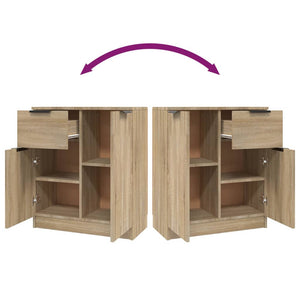 Sideboards 2 Stk. Sonoma-Eiche 60x30x70 cm Holzwerkstoff
