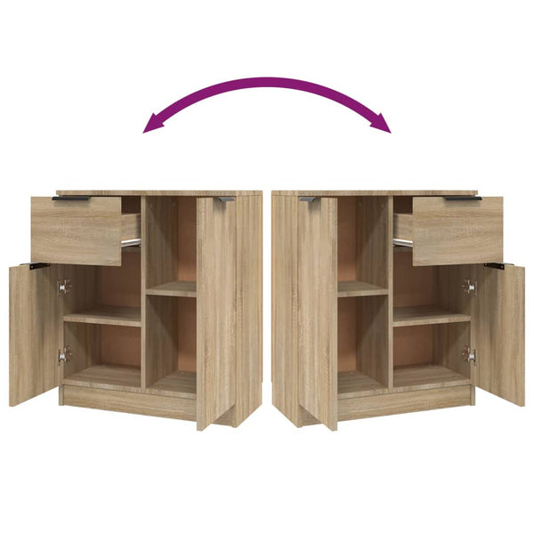 Sideboards 2 Stk. Sonoma-Eiche 60x30x70 cm Holzwerkstoff