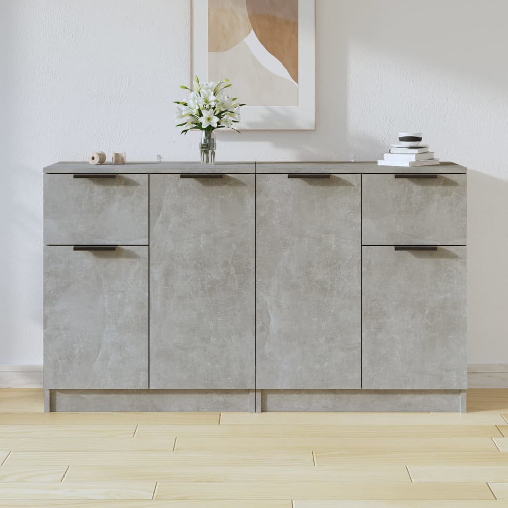 vidaXL Sideboards 2 pcs. Concrete Gray 60x30x70 cm Engineered Wood