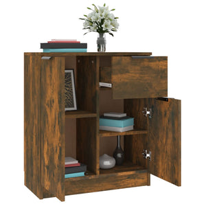 Sideboards 2 Stk. Räuchereiche 60x30x70 cm Holzwerkstoff