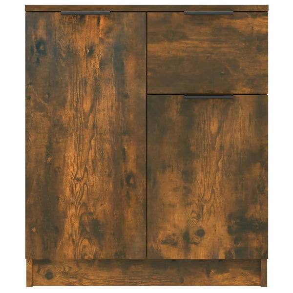 Sideboards 2 Stk. Räuchereiche 60x30x70 cm Holzwerkstoff