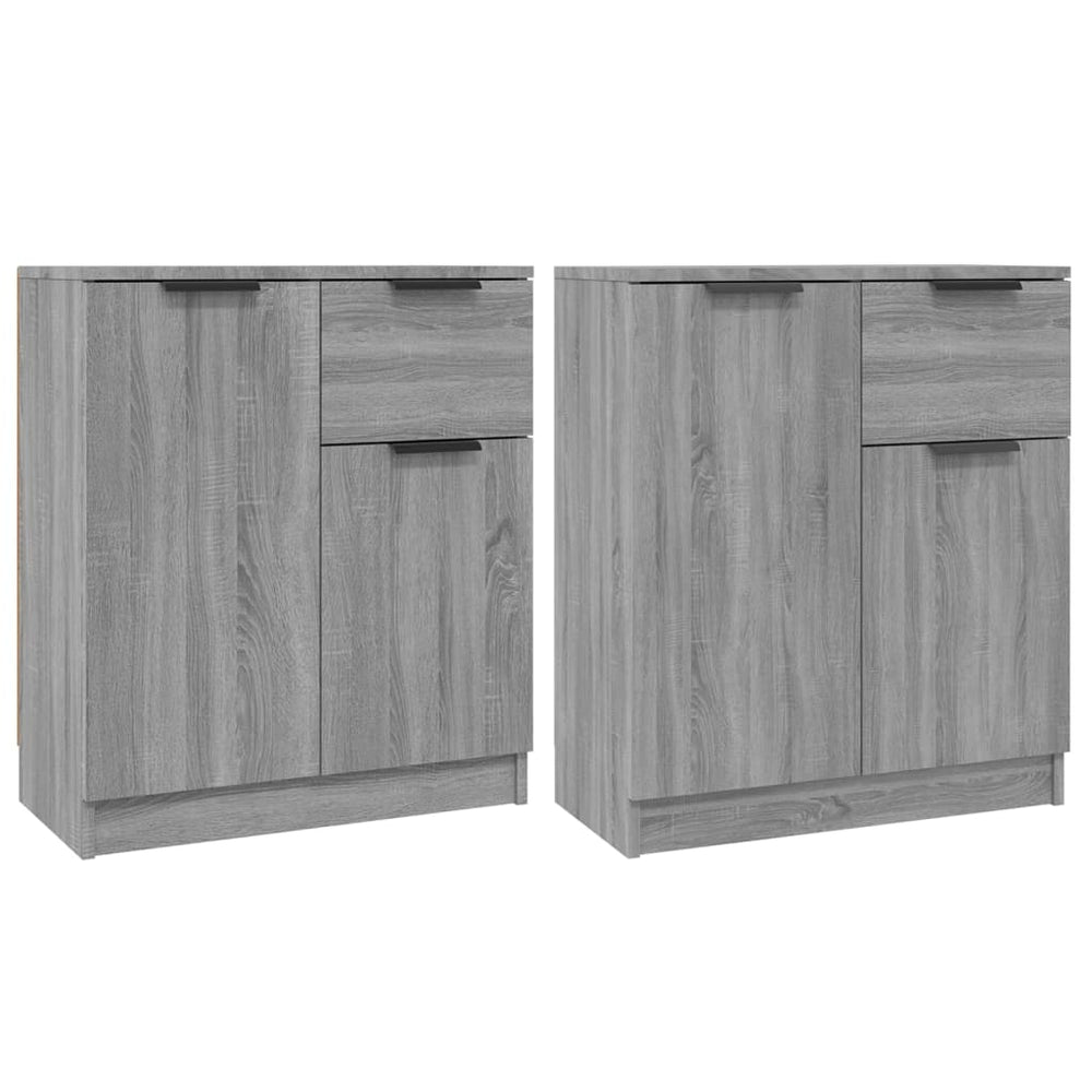 vidaXL Sideboards 2 pcs. Gray Sonoma 60x30x70 cm Engineered Wood