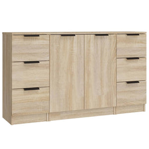 vidaXL Sideboards 3 pcs. Sonoma Oak Engineered Wood