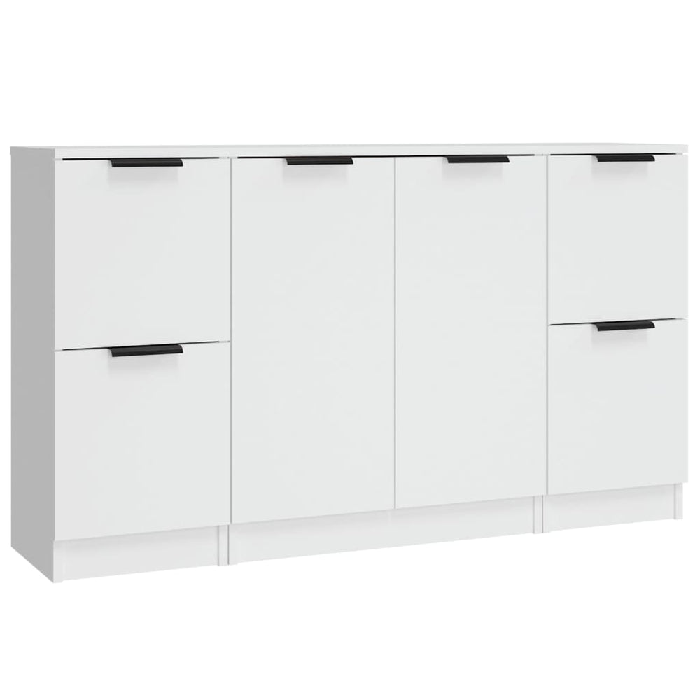 vidaXL Sideboards 3 pcs. White Engineered Wood